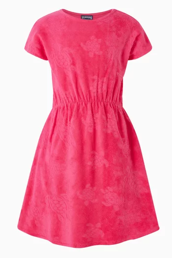 Turtle-jacquard Dress in Cotton-terry