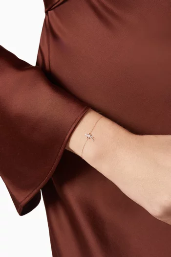 Girl Pavé Diamond Bracelet in 18kt Rose Gold