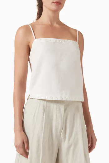 Kirra Tank Top in Linen Blend