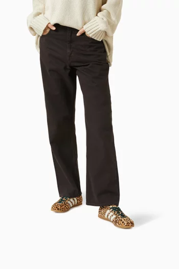 سنيكرز جازيل لو برو بنقشة جلد الفهد شعر مهر