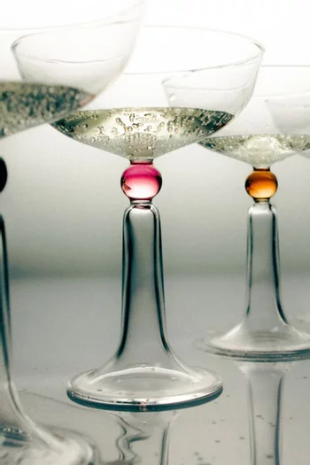 Tassel Champagne Coupes, Set of 4