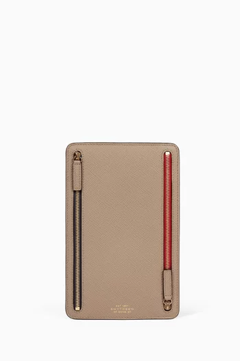 Multi-zip Case in Panama Leather