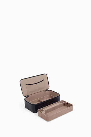 Jewellery Case in Mara Croc-embossed Leather