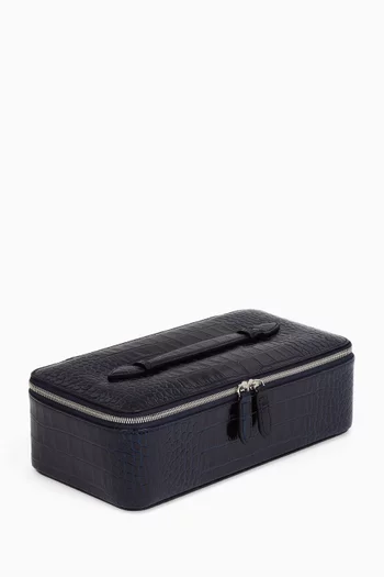 Jewellery Case in Mara Croc-embossed Leather