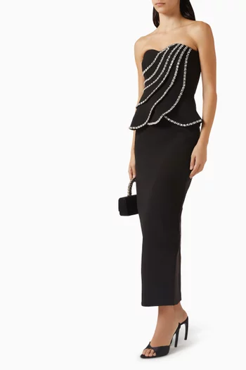 فستان سلستين مزين بتطريزات