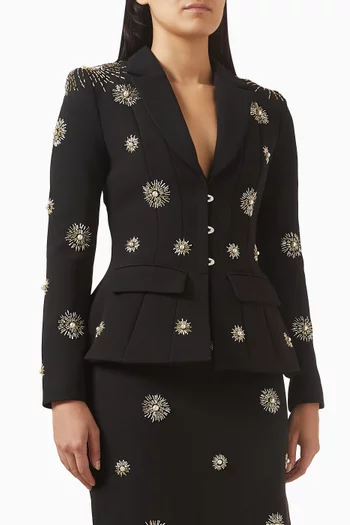 Lovisa Embellished Blazer in Crepe