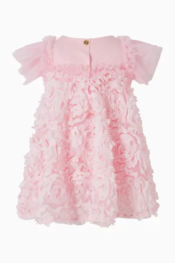 Pennie 3D Roses Dress in Tulle