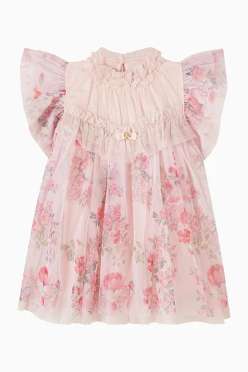 Glittery Floral Tulle Dress