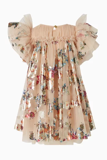 Marlowe Foil Floral Print Dress
