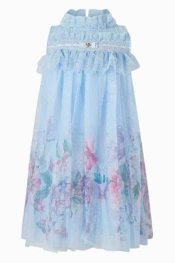 Mindi Floral Dress in Tulle