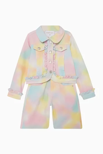 جاكيت جيجي لوف بشعار الماركة دينم