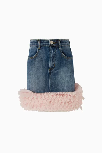 Gigi Tulle Skirt in Denim
