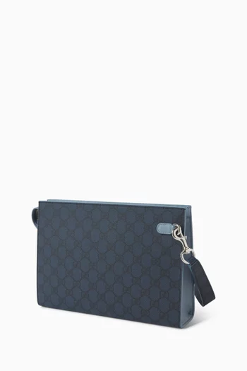 حقيبة صغيرة قنب سوبريم بنقشة شعار حرفي GG‏