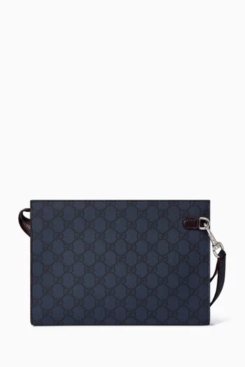 حقيبة صغيرة قنب سوبريم بنقشة شعار حرفي GG‏