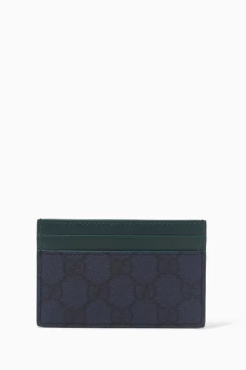 GG Supreme Card Holder in Coated-canvas