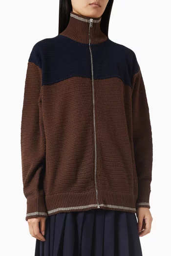 Zipper Cardigan in Cashmere