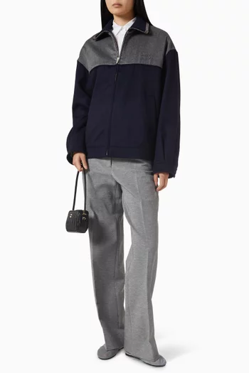 Blouson Zipper Jacket in Velour