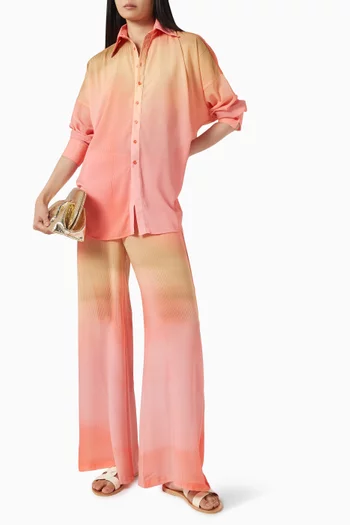 بنطال لولو بقصة ساق واسعة شيفون