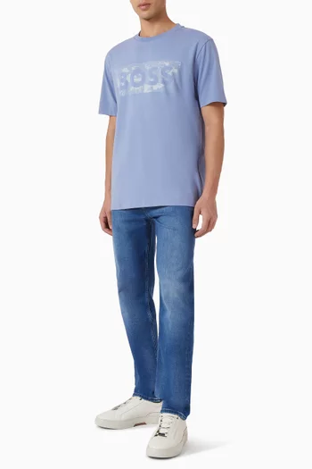 تي شيرت بشعار الماركة قطن مطاطي