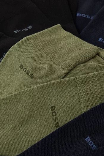 طقم جوارب متوسطة الطول مزيج قطن، 5 أزواج