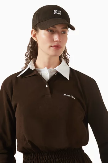 كاب بيسبول مطرز بشعار الماركة دينم