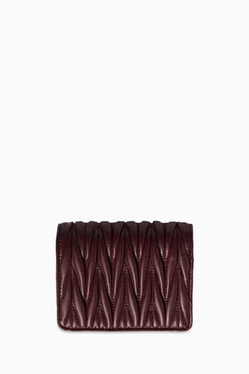 Small Logo Wallet in Matelassé Leather