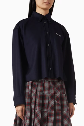 Logo Shirt in Velour