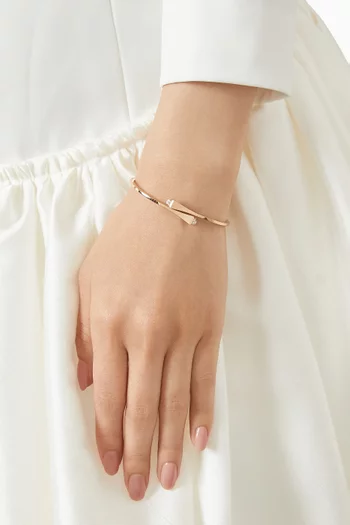 Cleo Diamond Slim Slip-on Bangle in 18kt Rose Gold