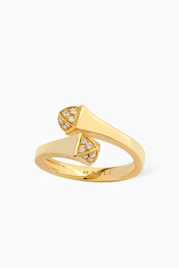 Cleo Diamond Slim Slip-on Ring in 18kt Yellow Gold