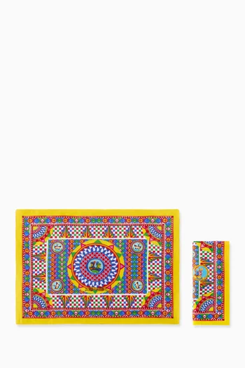 Carretto Placemat & Napkin Set in Linen