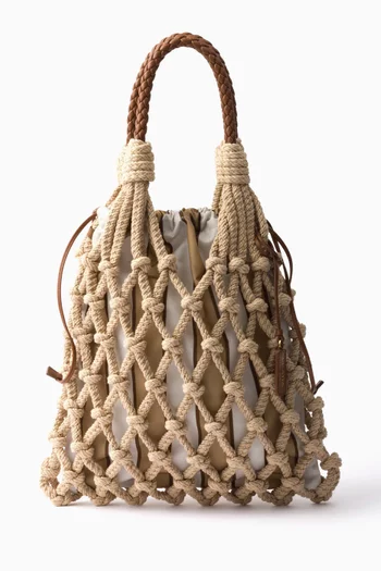 Noué Medium Bag in Macramé Cotton