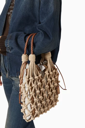 Noué Medium Bag in Macramé Cotton