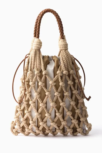 Noué Medium Bag in Macramé Cotton