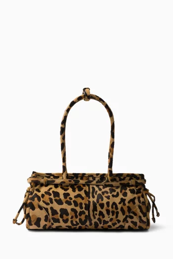 Medium Bonnie Bag in Leopard-printed Calf Hair