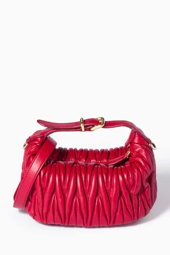 Logo Pouch in Matelassé Nappa Leather