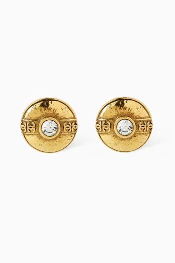 أقراط بتصميم ميدالية بمشبك من عام 1984