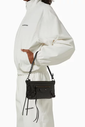 Le City Pouch on Strap in Arena Lambskin