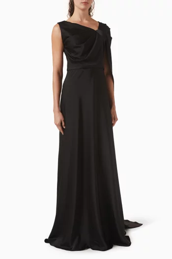 فستان طويل بدرابيه