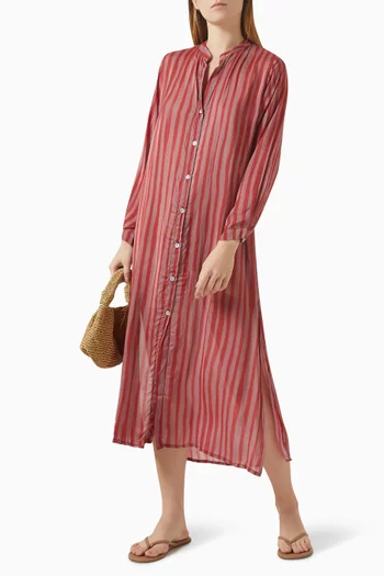 MB Printed Midi Dress in Silk