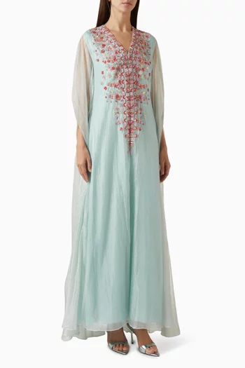 Bead-embellished Cape Dress