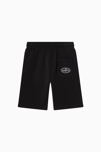 Logo Striped Sweat Shorts