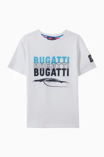 تي شيرت بطبعة سيارة قطن