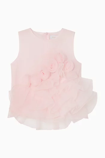 Appliqué Roses Blouse