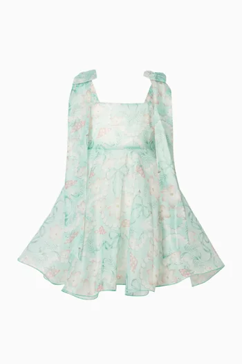 Floral-print Bow Dress