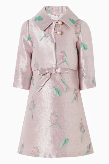 Rose Embroidered Bow Skirt