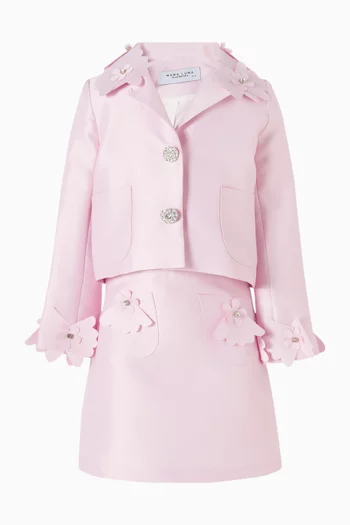 تنورة مزينة بزهور بارزة