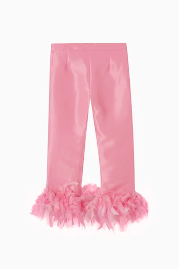 Feather Pants in Satin