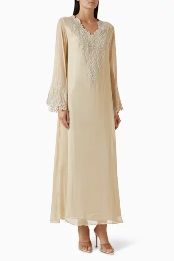 Floral-embellished Kaftan