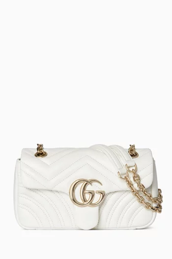 Small GG Marmont Shoulder Bag in Matelassé Leather