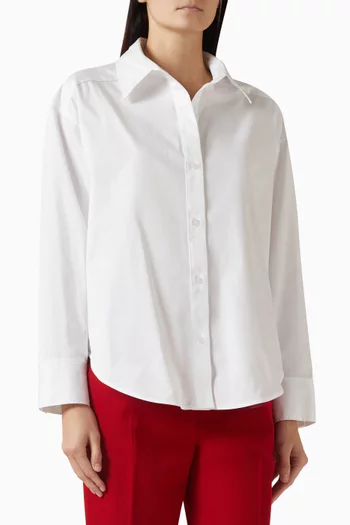 Open-collar Shirt in Cotton